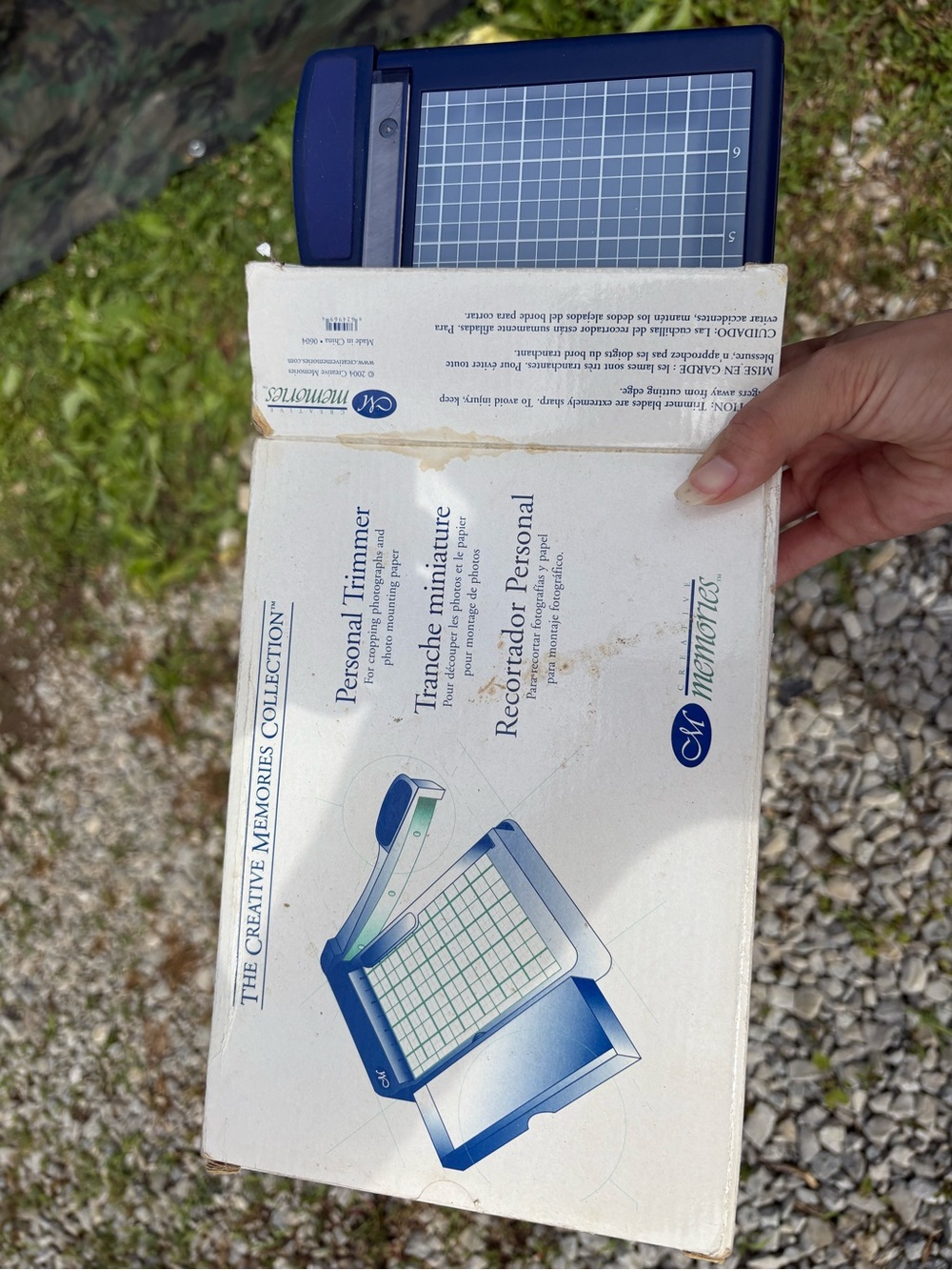 Personal Trimmer / Paper Cutter - Navy and White